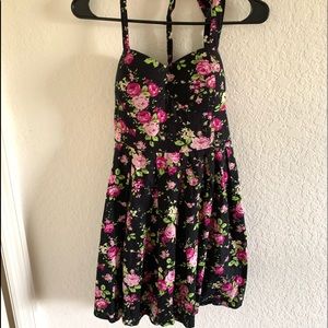 No Boundaries Black Women’s Floral Dress.